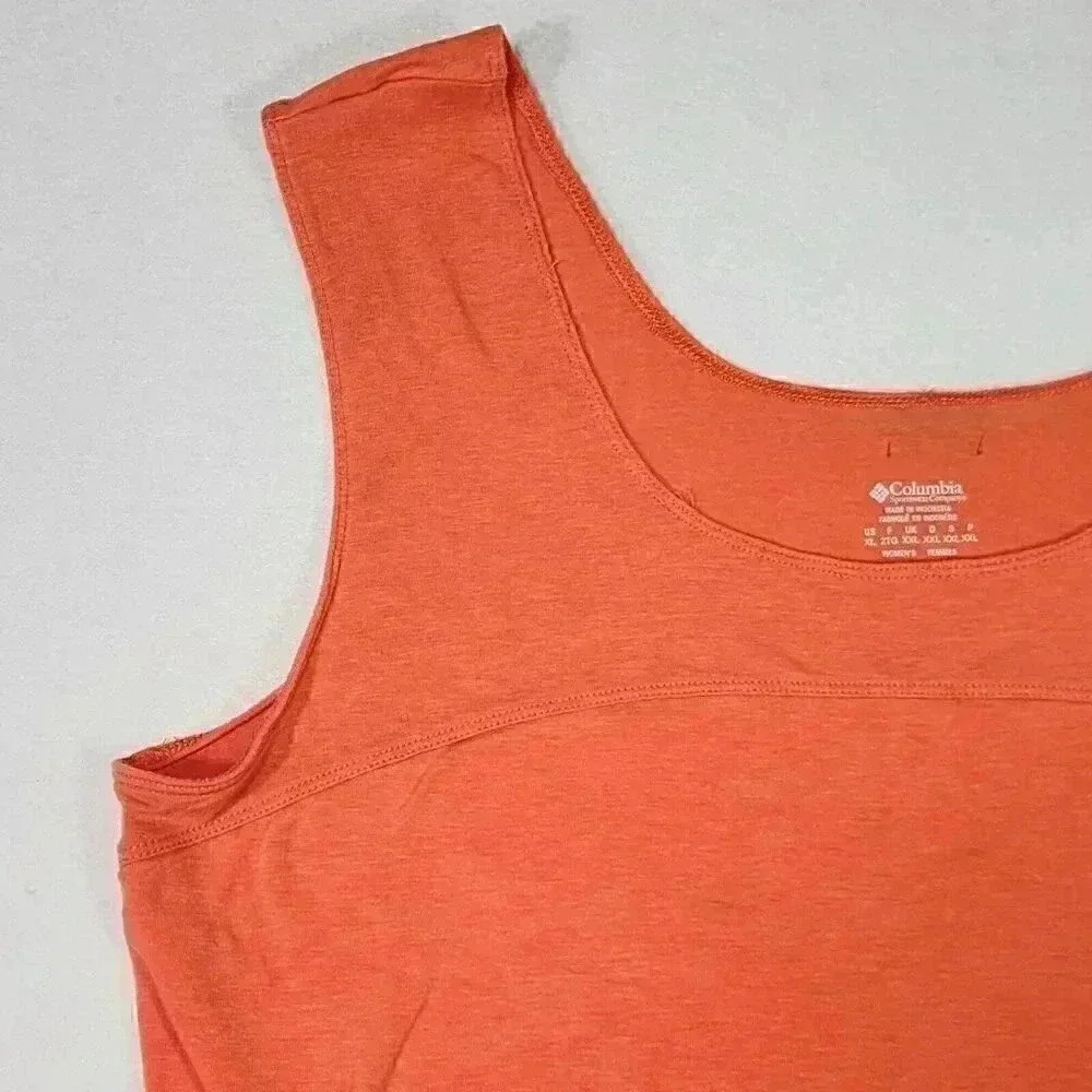 Columbia Womens Lightweight‎ Tank XL Peach Front Lined Workout Yoga Sports - Picture 3 of 14